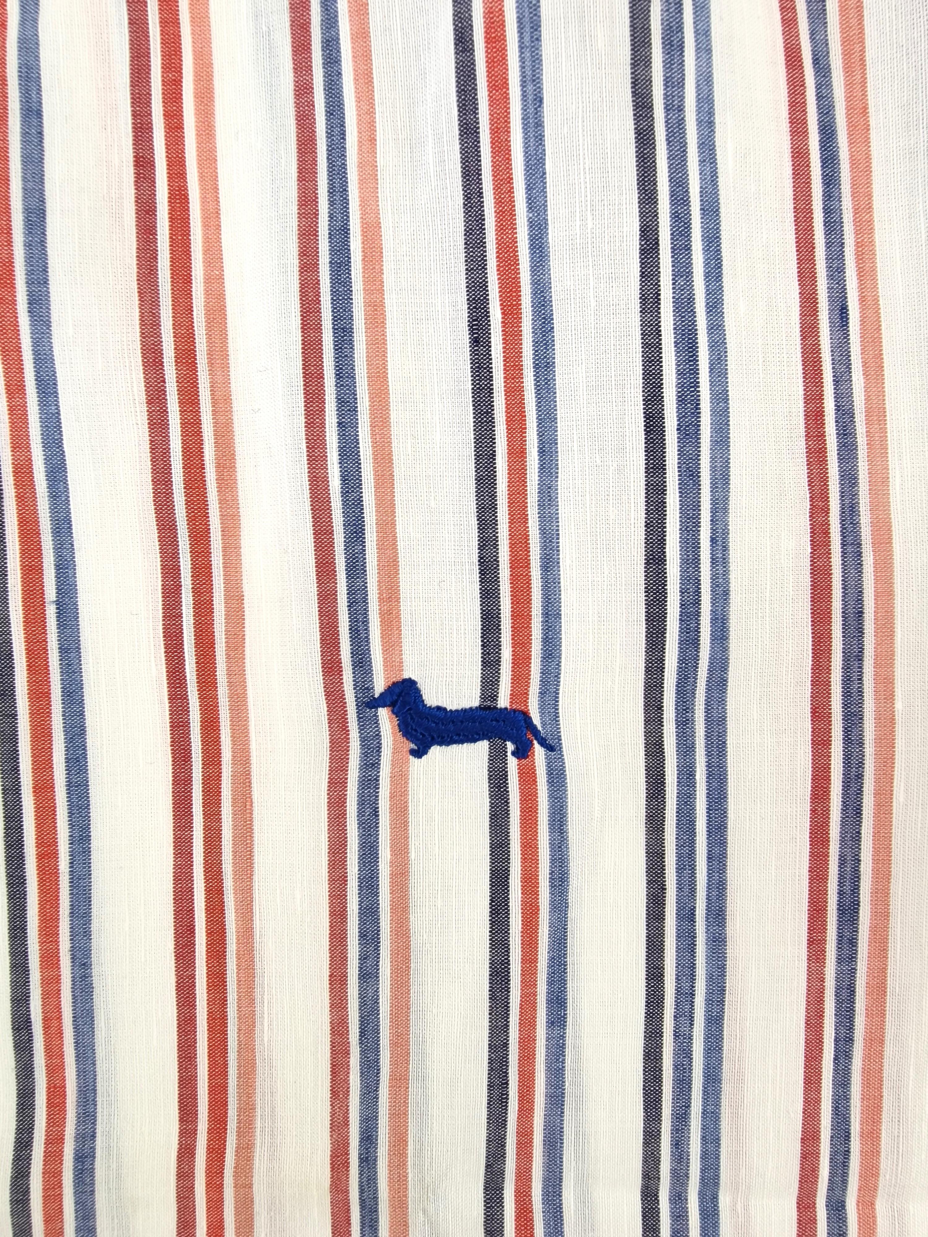 Camicia a manica lunga a righe in puro lino Harmont & Blaine 3XL