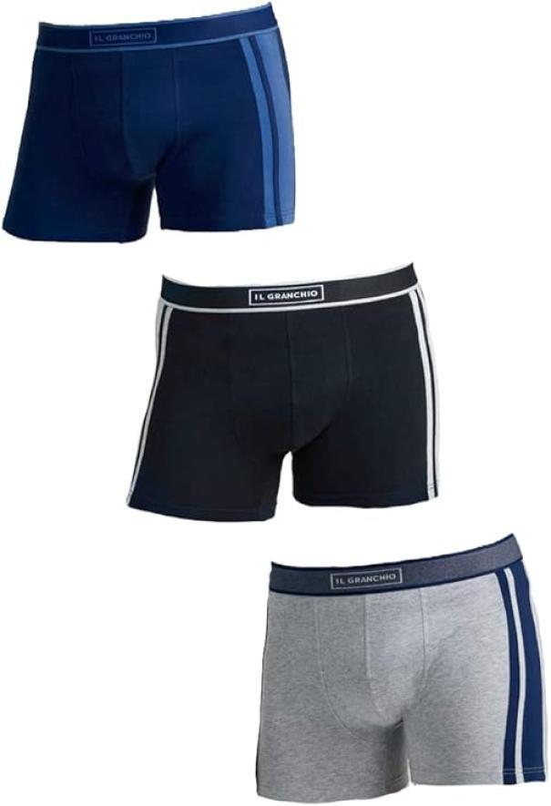 Tris boxer GB105 uomo bande lati Multicolore