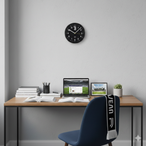Orologio da parete analogico compatibile con juventus