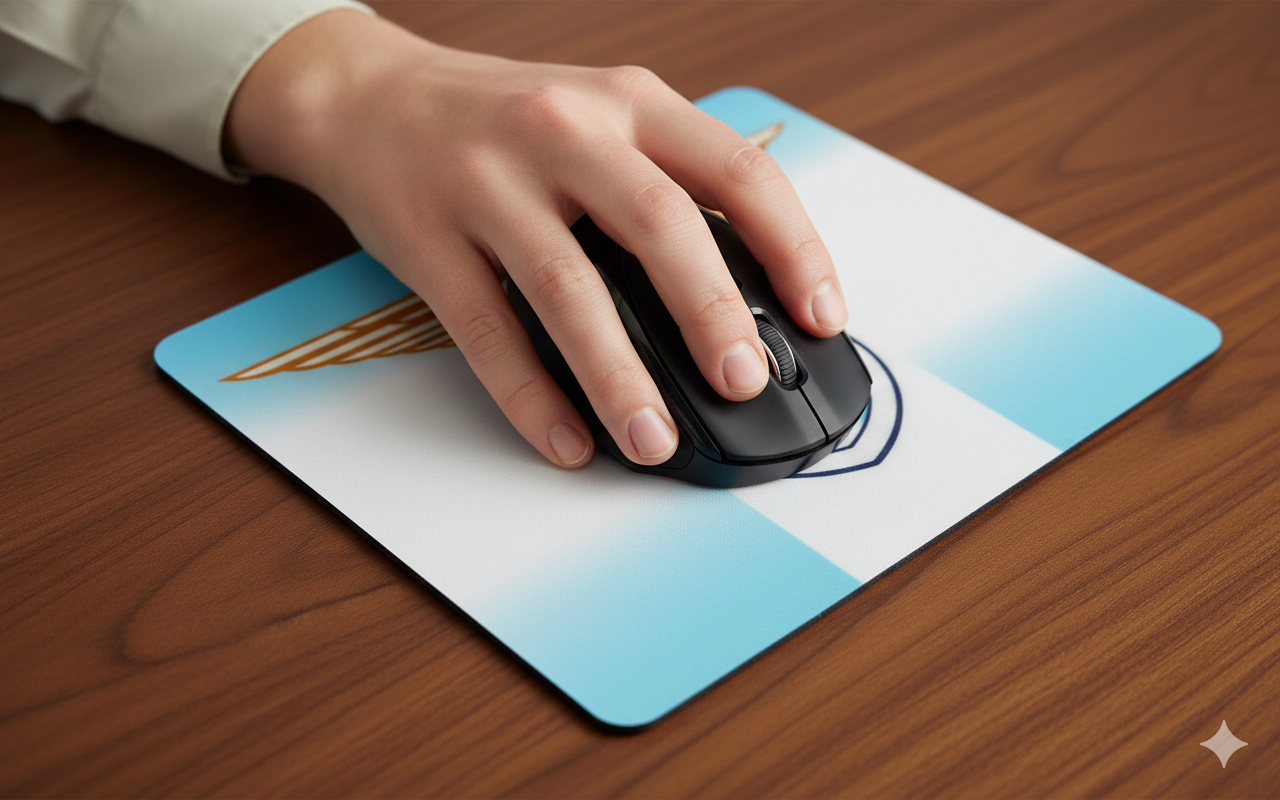 Tappetino mouse compatibile con Lazio stemma