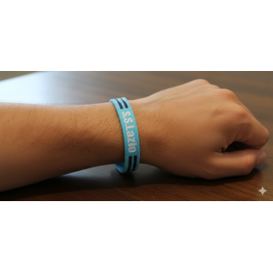 Bracciale in silicone compatibile con lazio celeste