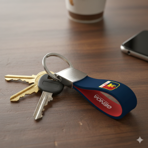 Portachiavi in metallo compatibile con  calcio