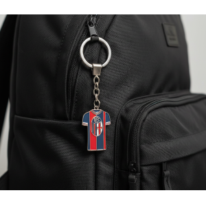 Portachiavi in metallo smaltato compatibile con bologna