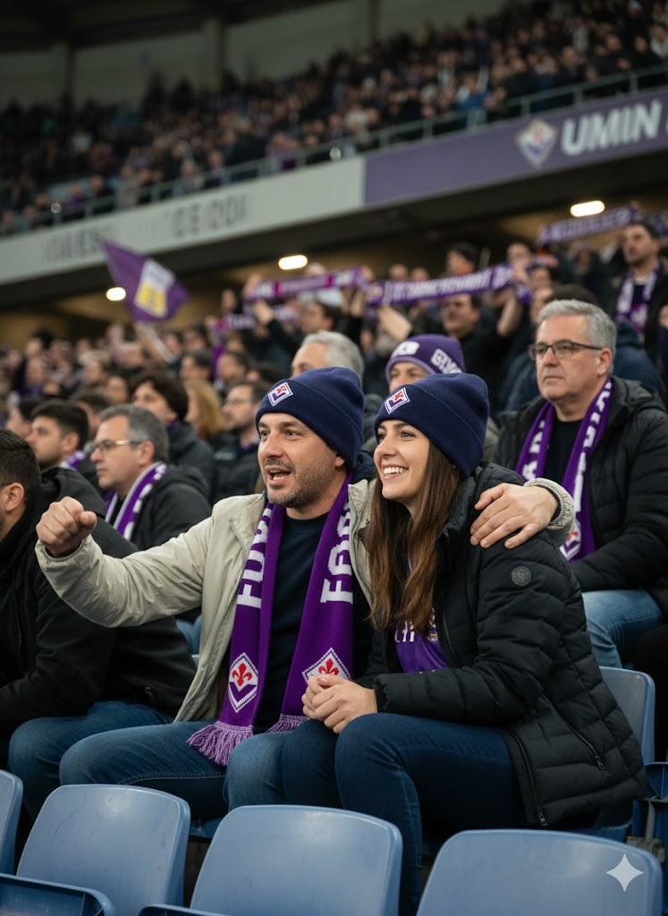 Zuccotto invernale da adulto compatibile con Fiorentina Calcio