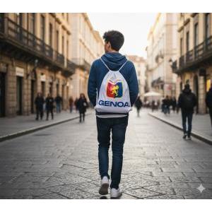 Sacca sportiva compatibile con genoa bianco