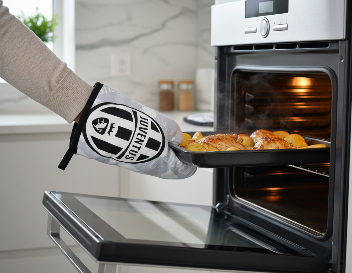 Set presina e guanto da cucina compatibile con Juventus