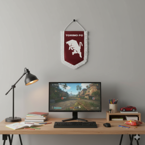 Gagliardetto pentagonale compatibile con torino calcio