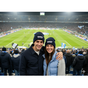 Berretto in maglia con risvolto compatibile con lazio