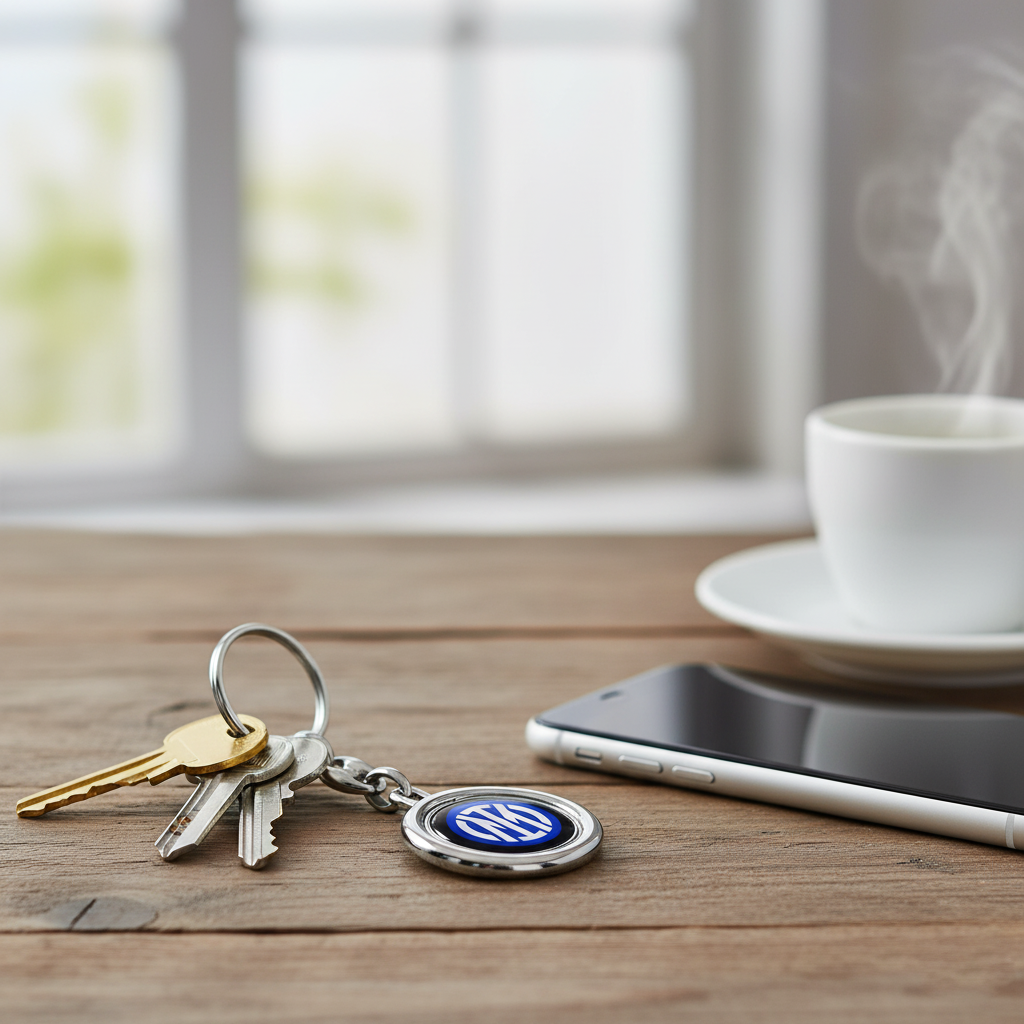 Portachiavi in metallo compatibile con Inter