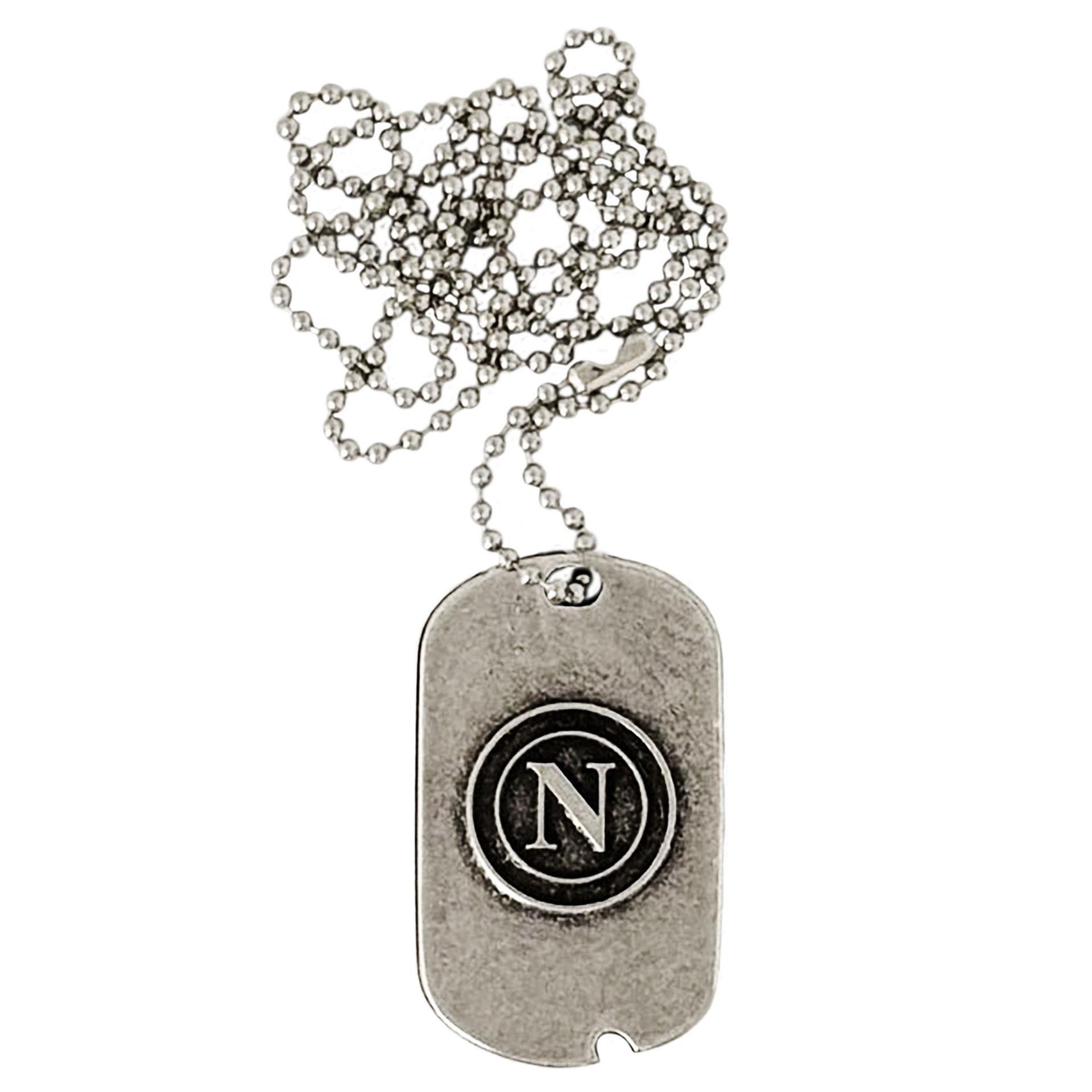 Piastrina Tipo Militare Antichizzata Senza Colori, Logo e Scritta SSCN