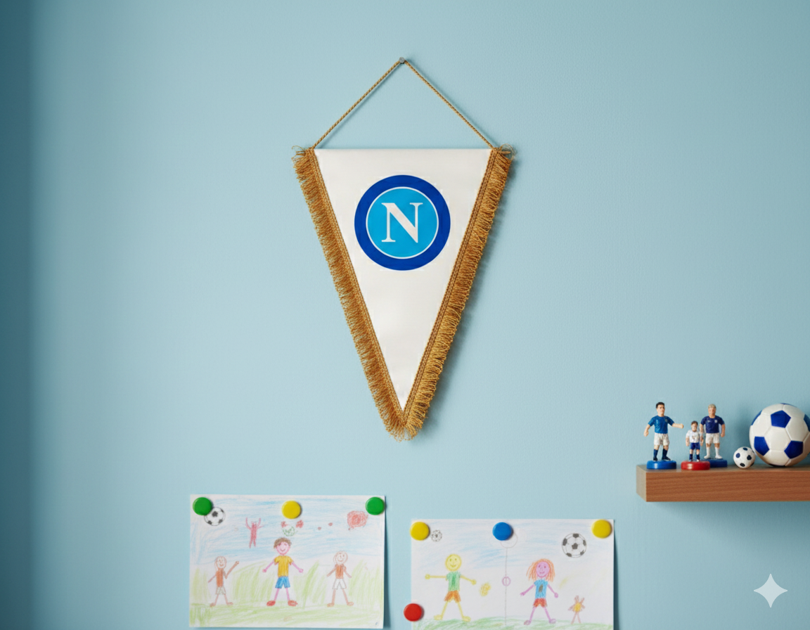 Gagliardetto 28x20cm compatibile con Napoli Calcio