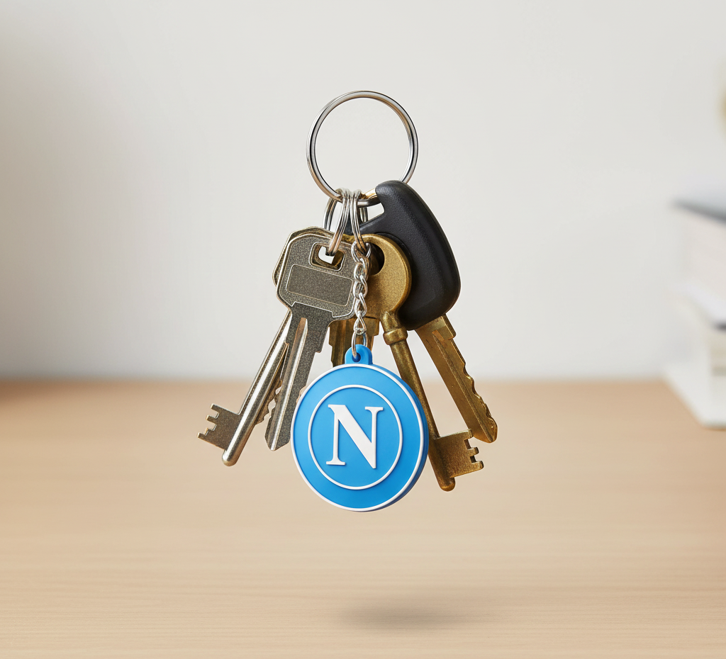 Portachiavi in pvc compatibile con Napoli Calcio