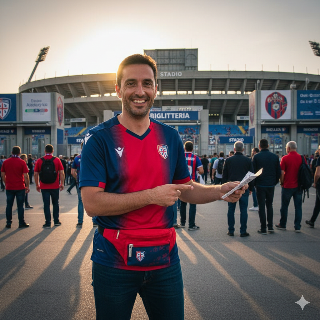 Marsupio zip compatibile con Cagliari Calcio