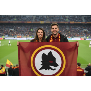 Bandiera da stadio 100x140cm compatibile con roma