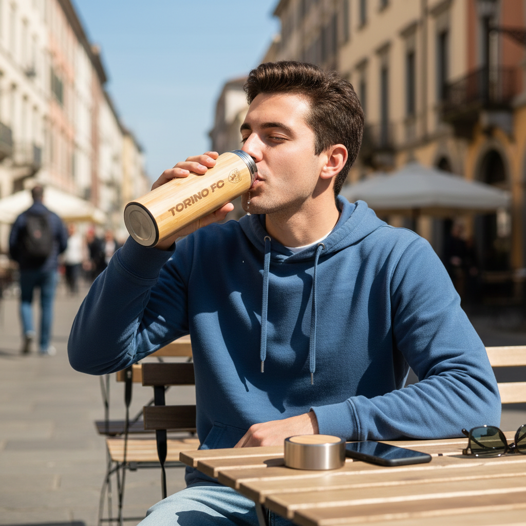 Borraccia thermos in bambu00f9 compatibile con Torino Calcio