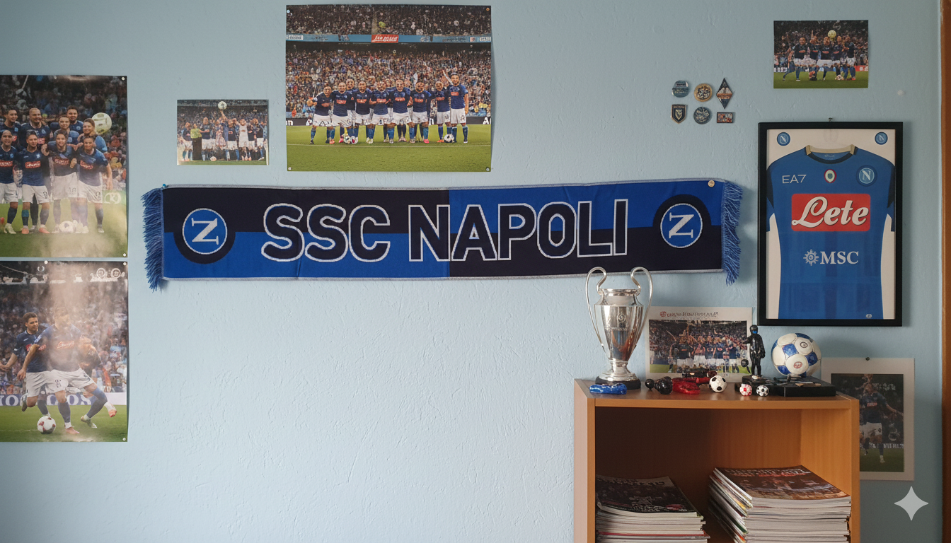 Sciarpa jaquard da stadio compatibile con Napoli