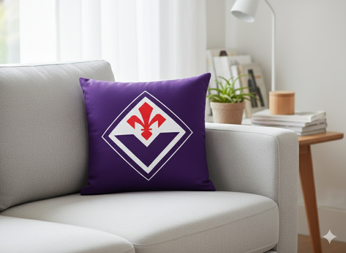 Cuscino da arredo compatibile con Fiorentina