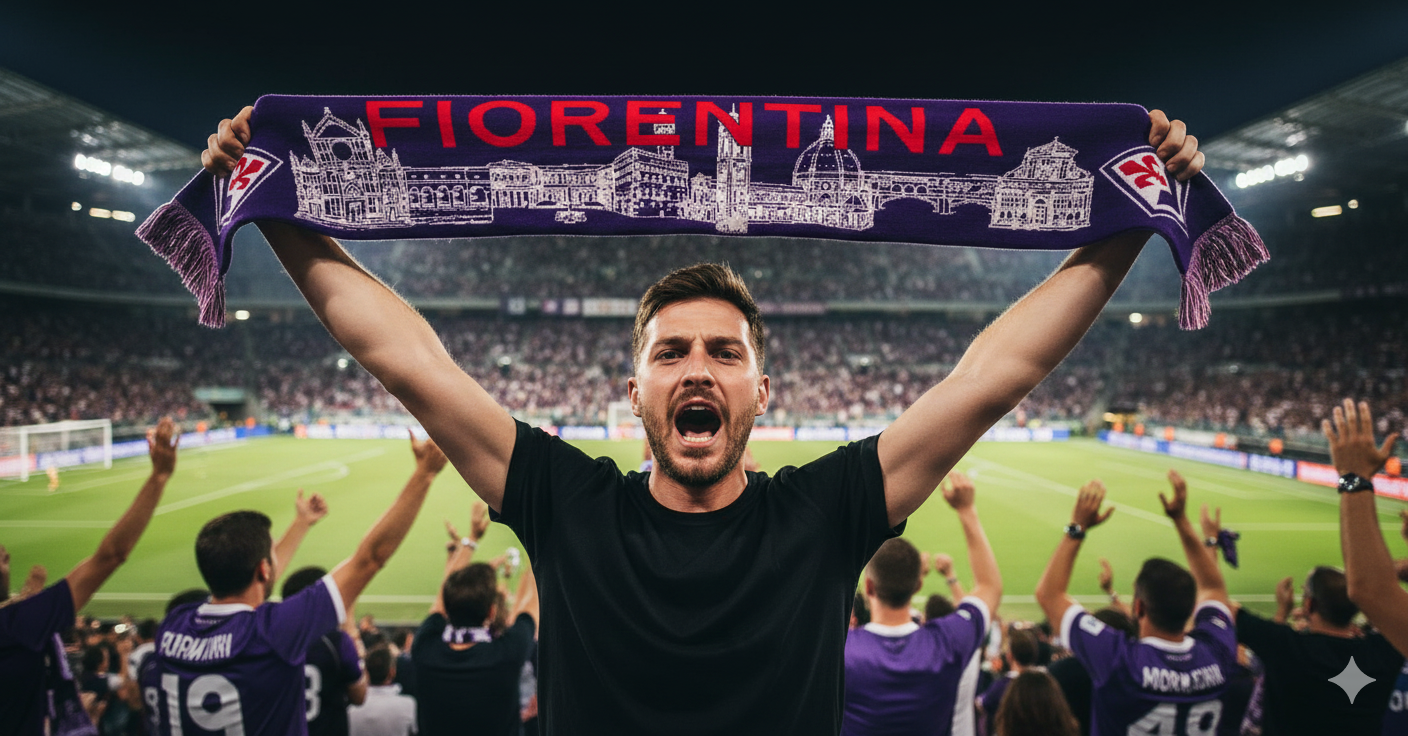 Sciarpa jaquard skyline Fiorentina