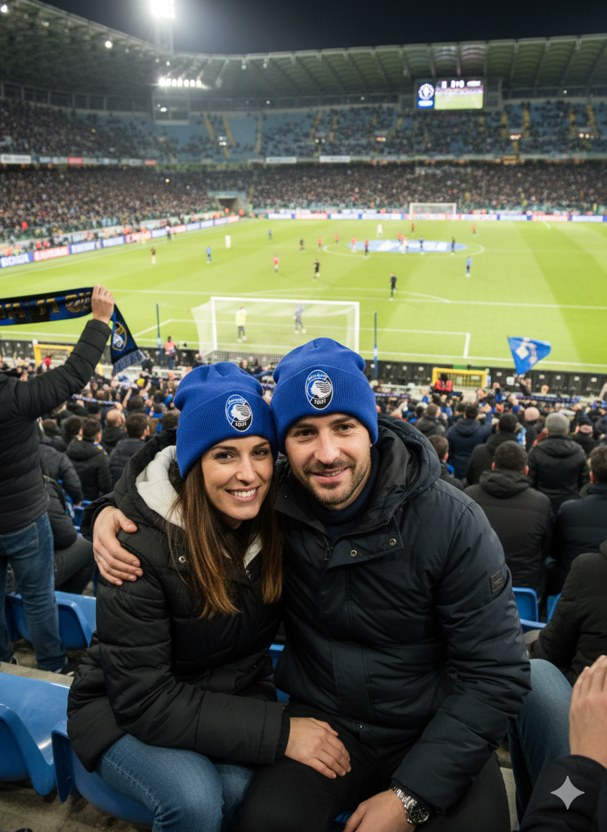 Zuccotto invernale da adulto compatibile con Atalanta Calcio