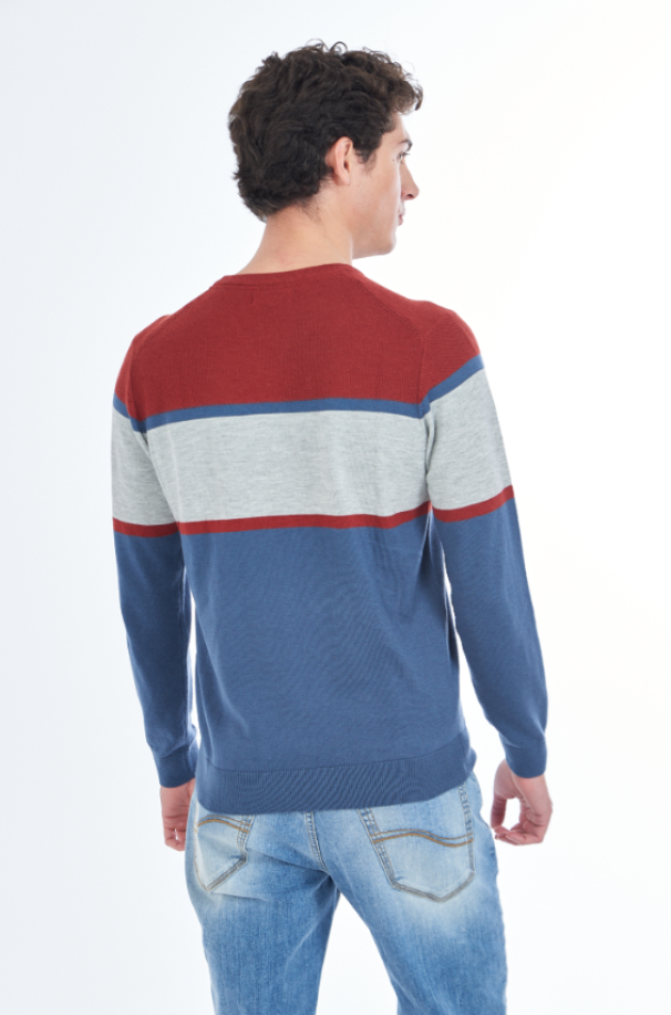 Maglioncino a righe multicolor Yes Zee da uomo