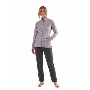 Tuta homewear donna felpata  ga6020 grigio