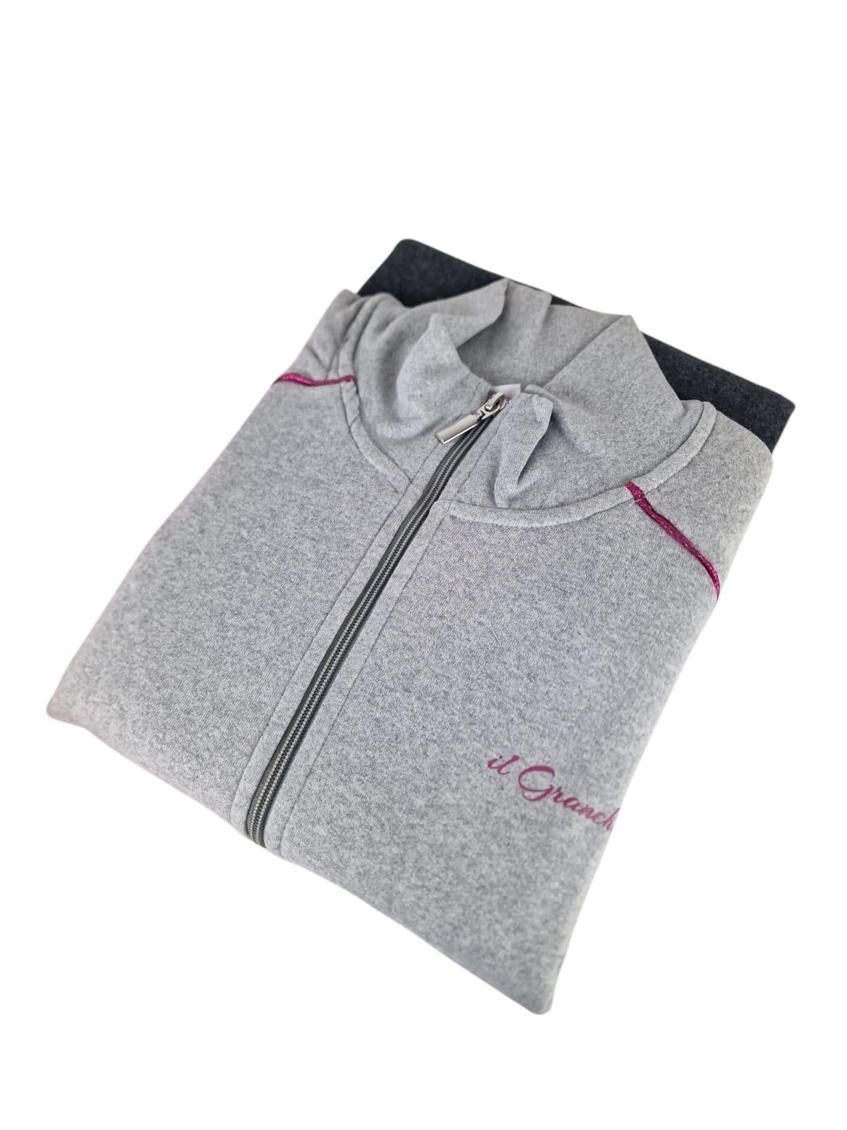 Tuta homewear donna felpata Il Granchio GA6020 grigio