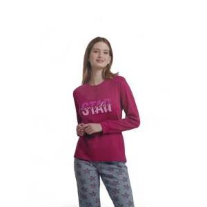 Pigiama donna  caldo cotone rubino gp6048