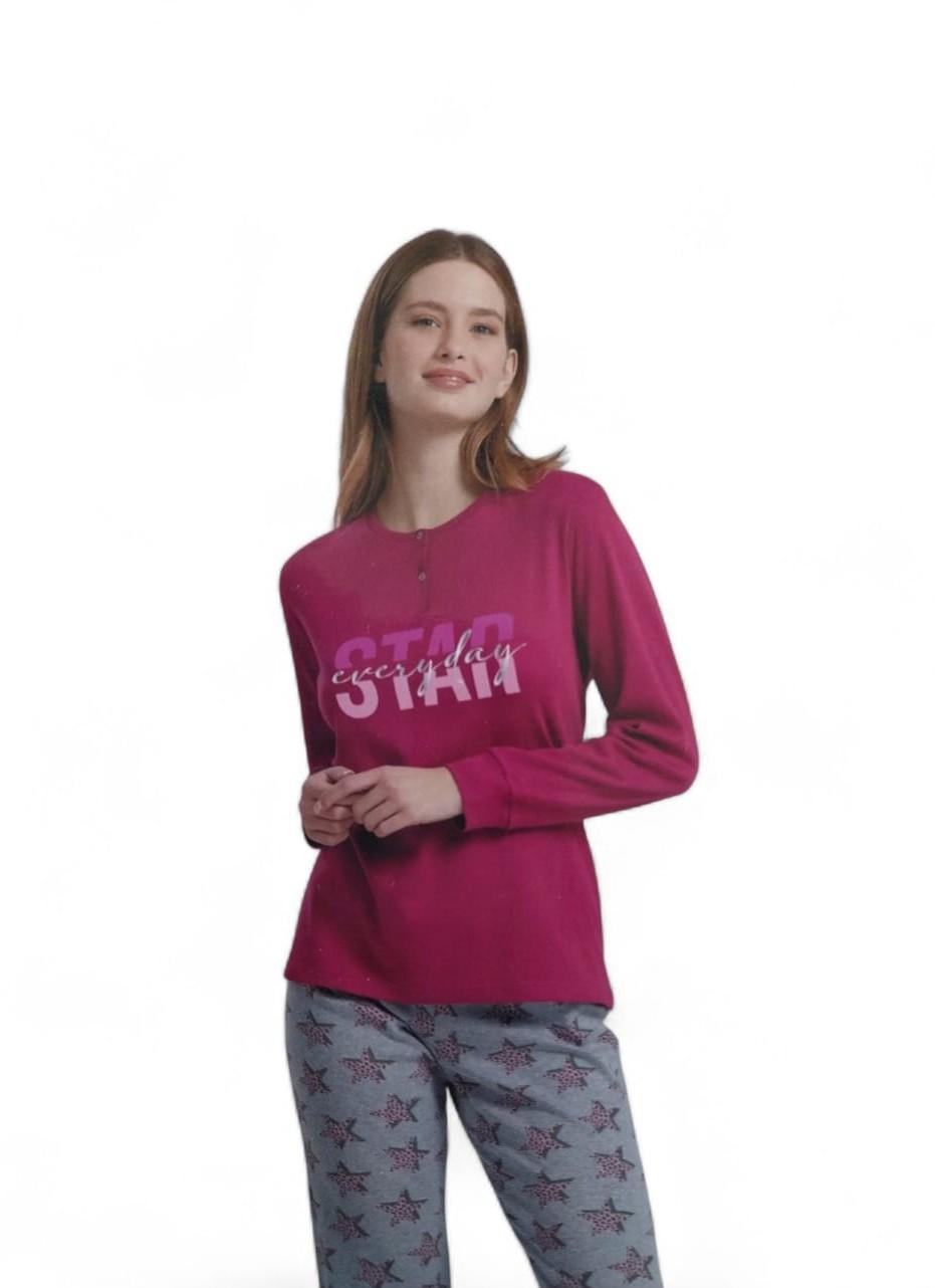 Pigiama donna Il Granchio caldo cotone Rubino GP6048