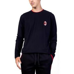 T-shirt manica lunga jersey milan nero
