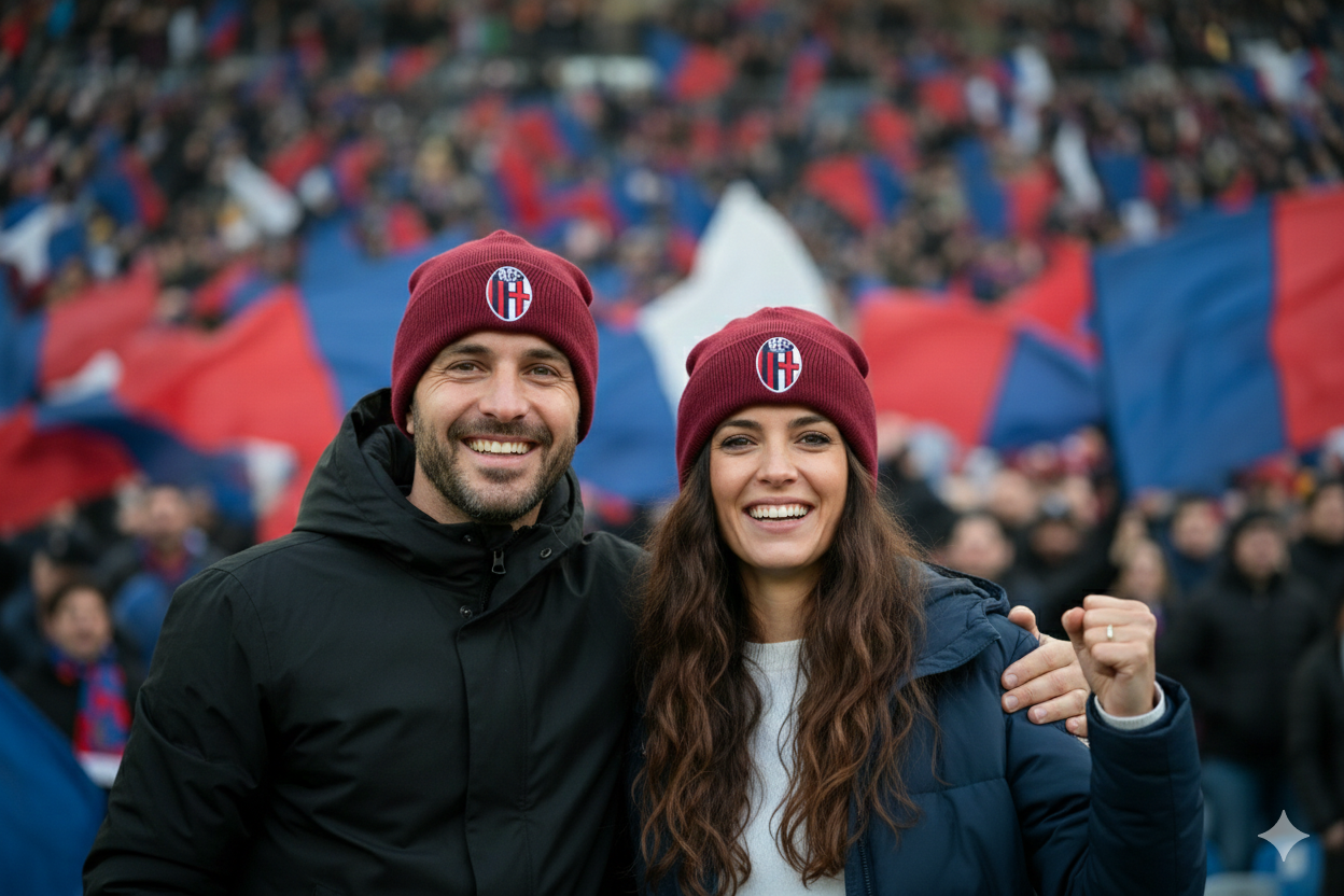 Zuccotto invernale da adulto compatibile con Bologna Calcio