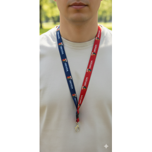 Lanyard portachiavi da collo portabadge compatibile con genoa calcio