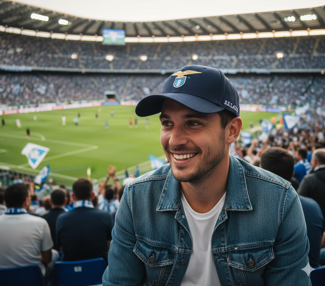 Berretto da adulto compatibile con Lazio blu