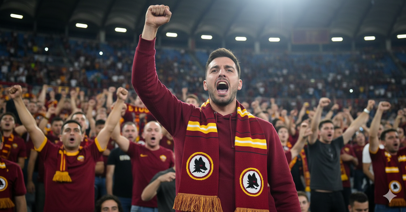 Sciarpa tifoso da stadio compatibile con Roma