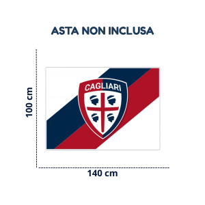 Bandiera da stadio 100x140cm compatibile con cagliari