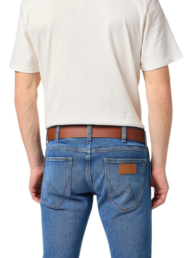 Cintura in vera pelle Wrangler color cuoio