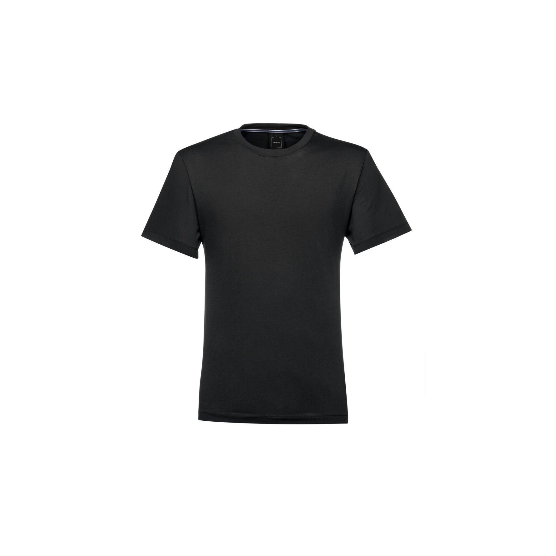 T-shirt basica uomo Geox cotone jersey Nero
