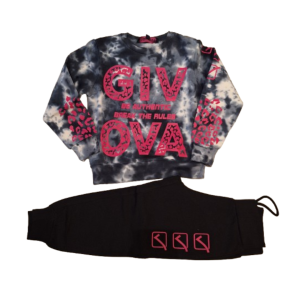 Completo tuta da bambina in cotone felpato