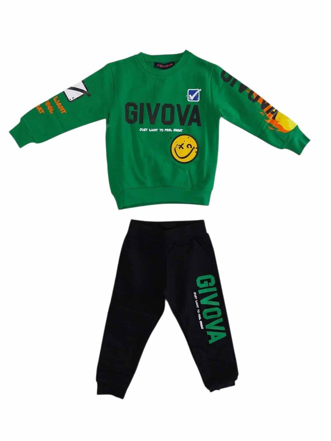 Tuta sportiva Givova felpata bambino Verde