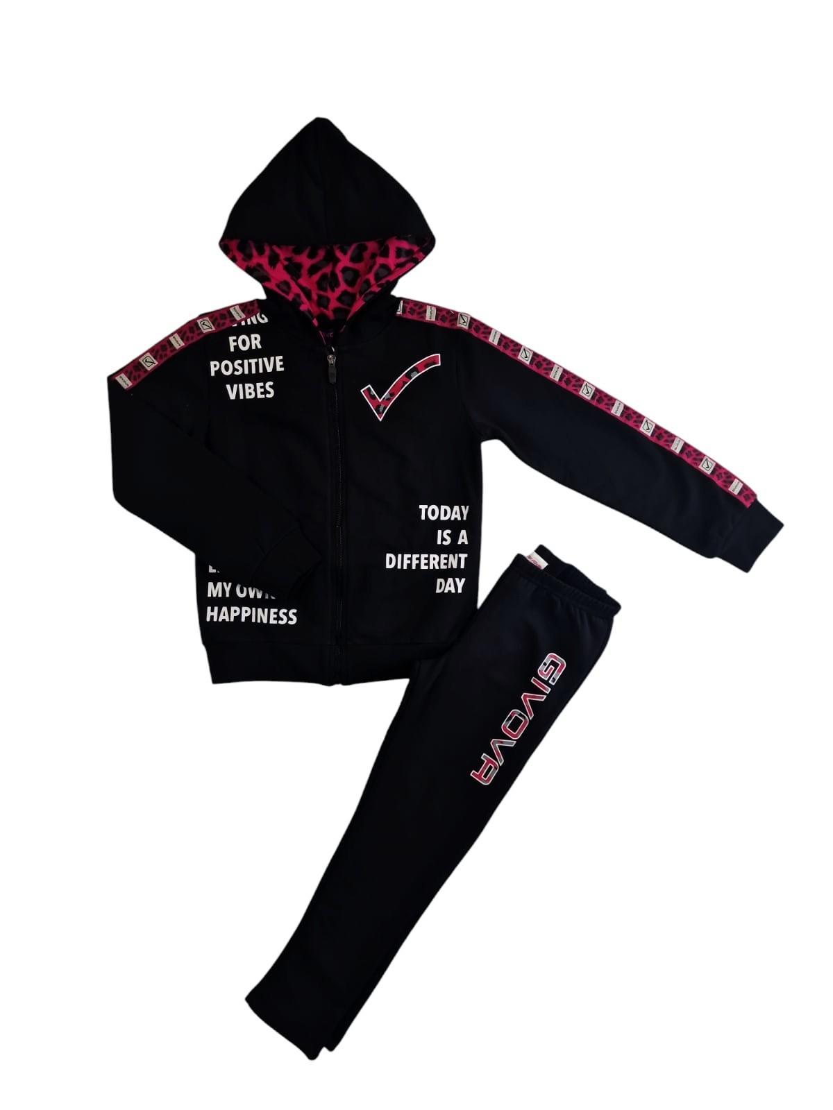 Completo tuta ragazza in cotone felpato Givova