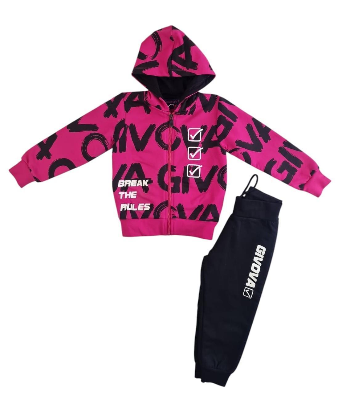 Completo tuta bambina in cotone felpato Givova