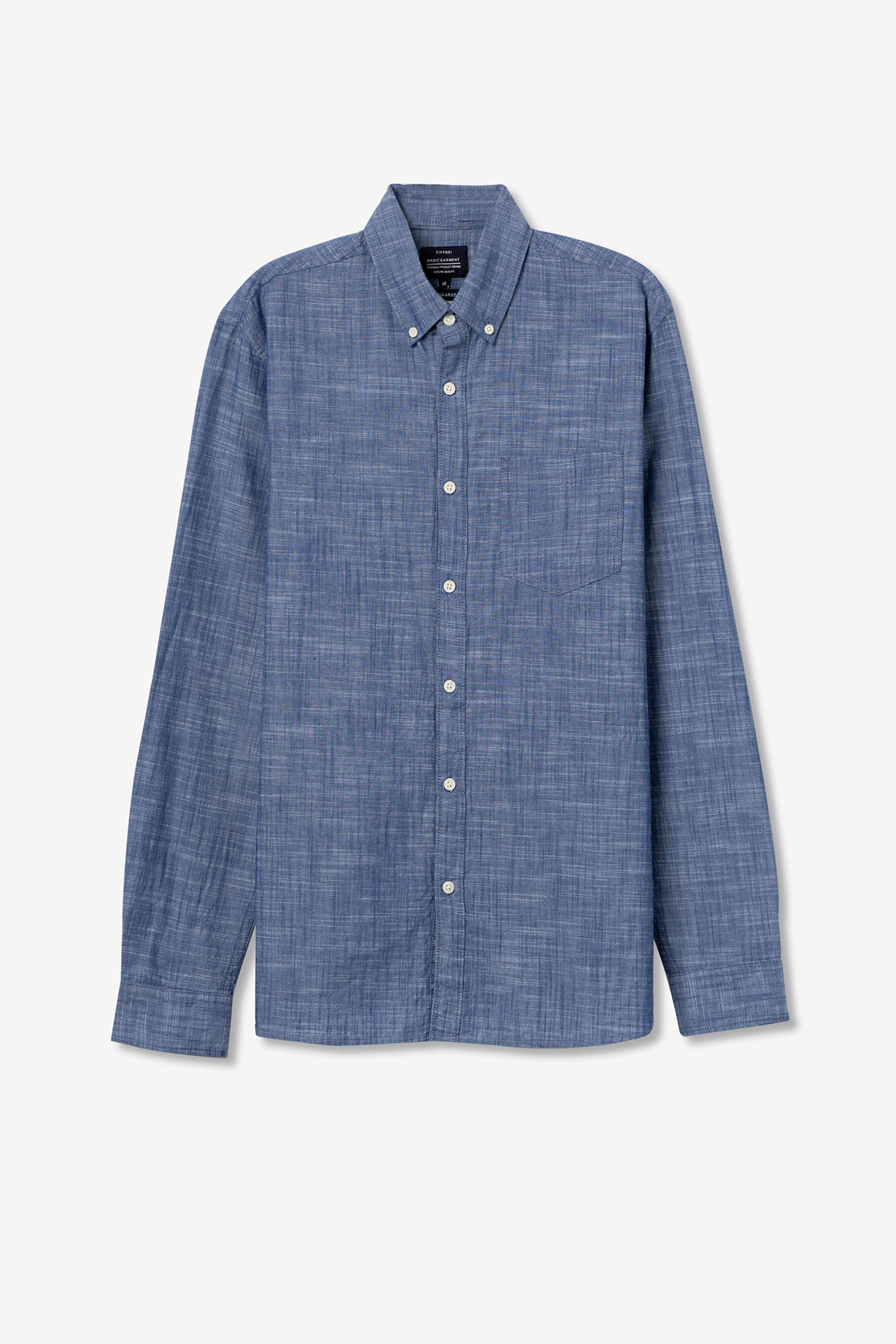 Camicia manica lunga in cotone da uomo Tiffosi