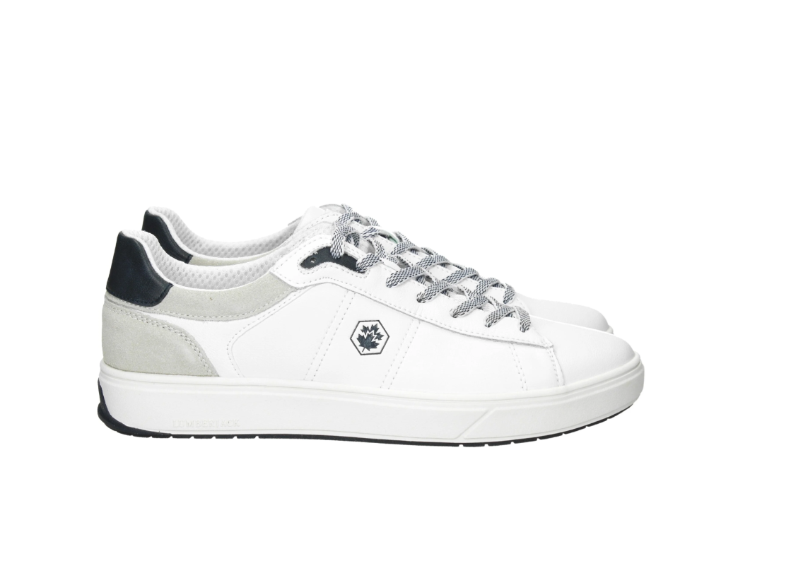 Sneakers uomo in pelle Lumberjack bianco
