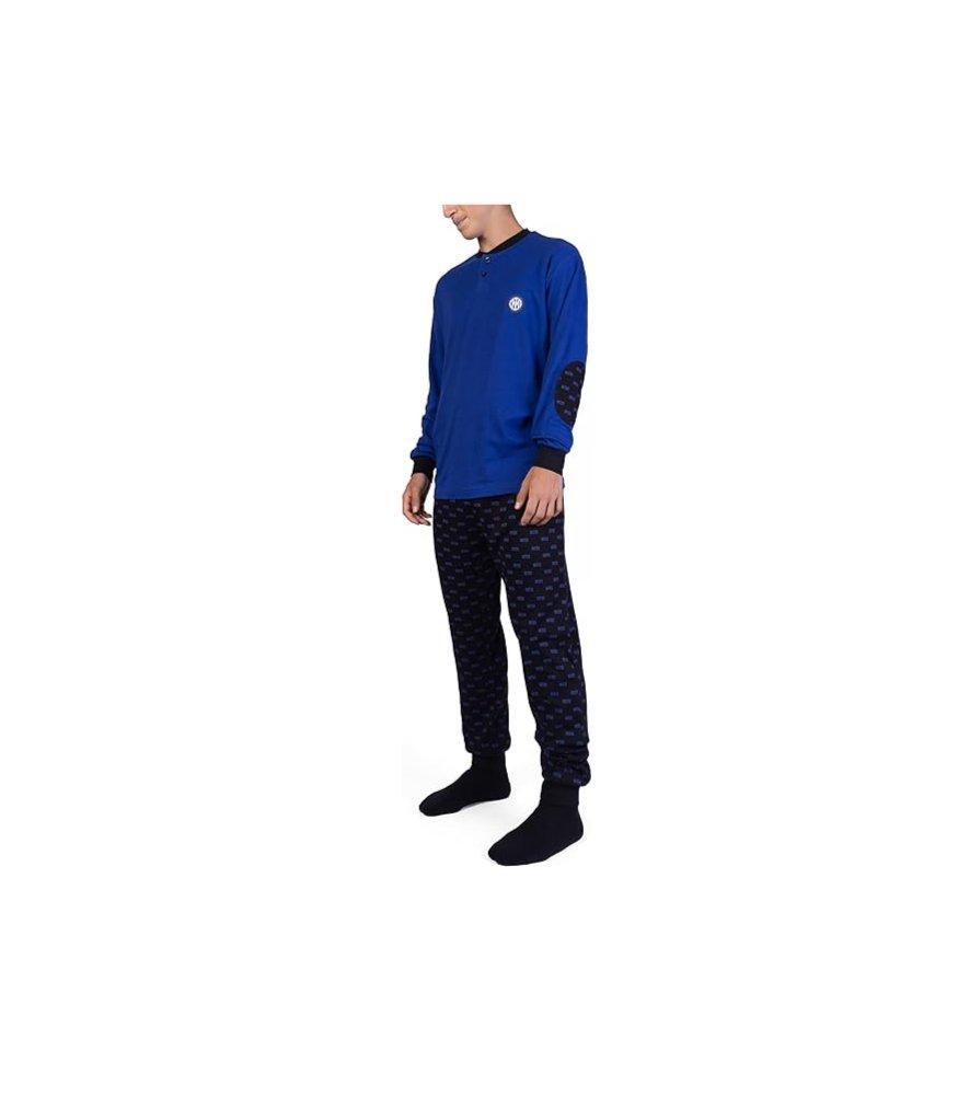 Pigiama adulto cotone interlock serafino compatibile con Inter