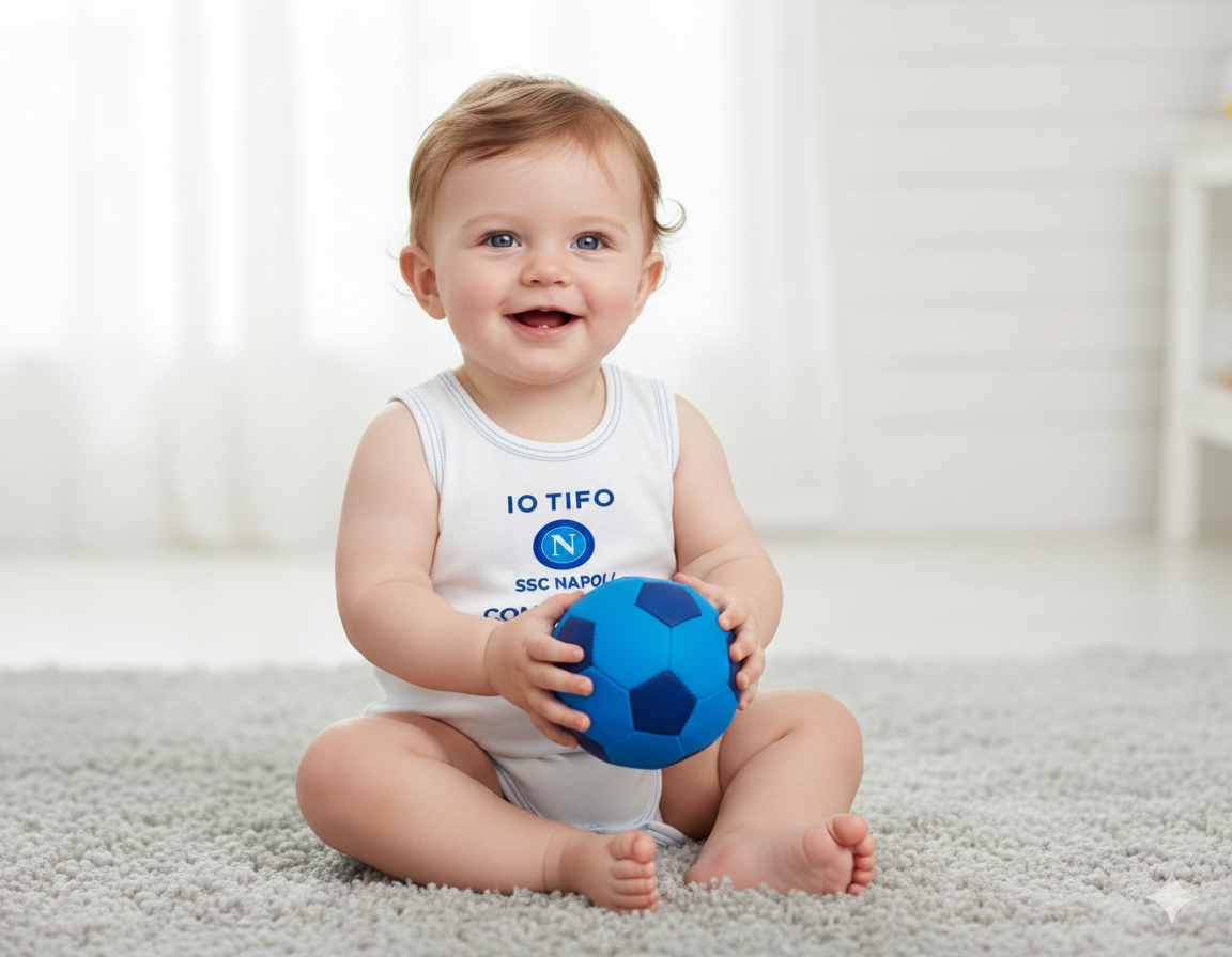 Body bi-pack neonato compatibile con Napoli Calcio