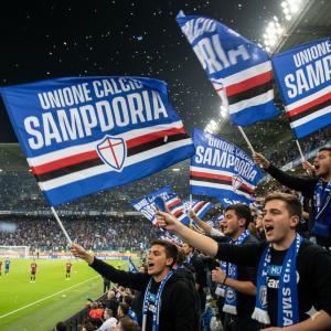 Bandiera da stadio compatibile con sampdoria 100x140cm