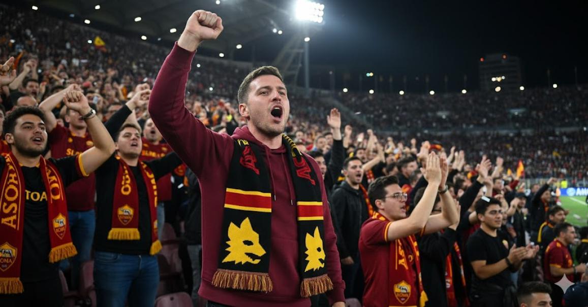 Sciarpa tifoso da stadio compatibile con Roma