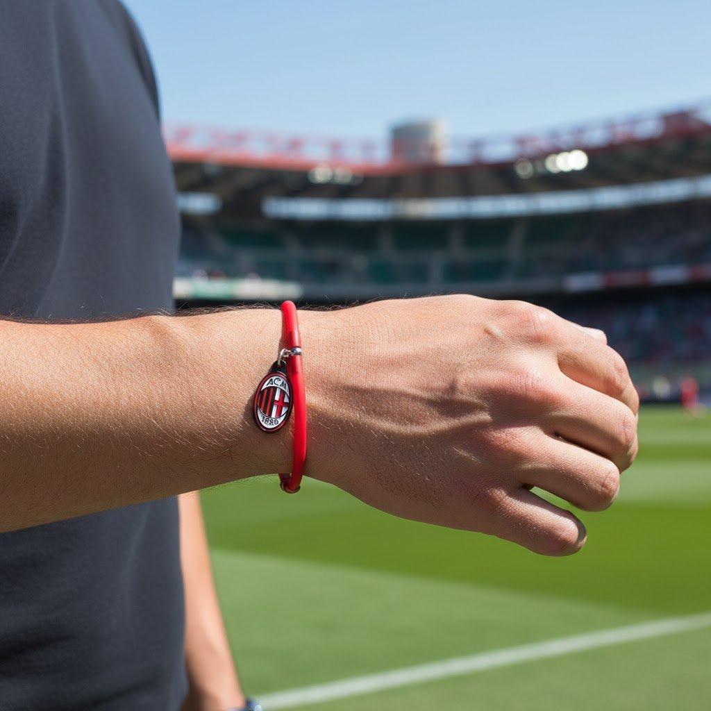Bracciale in silicone rossonero