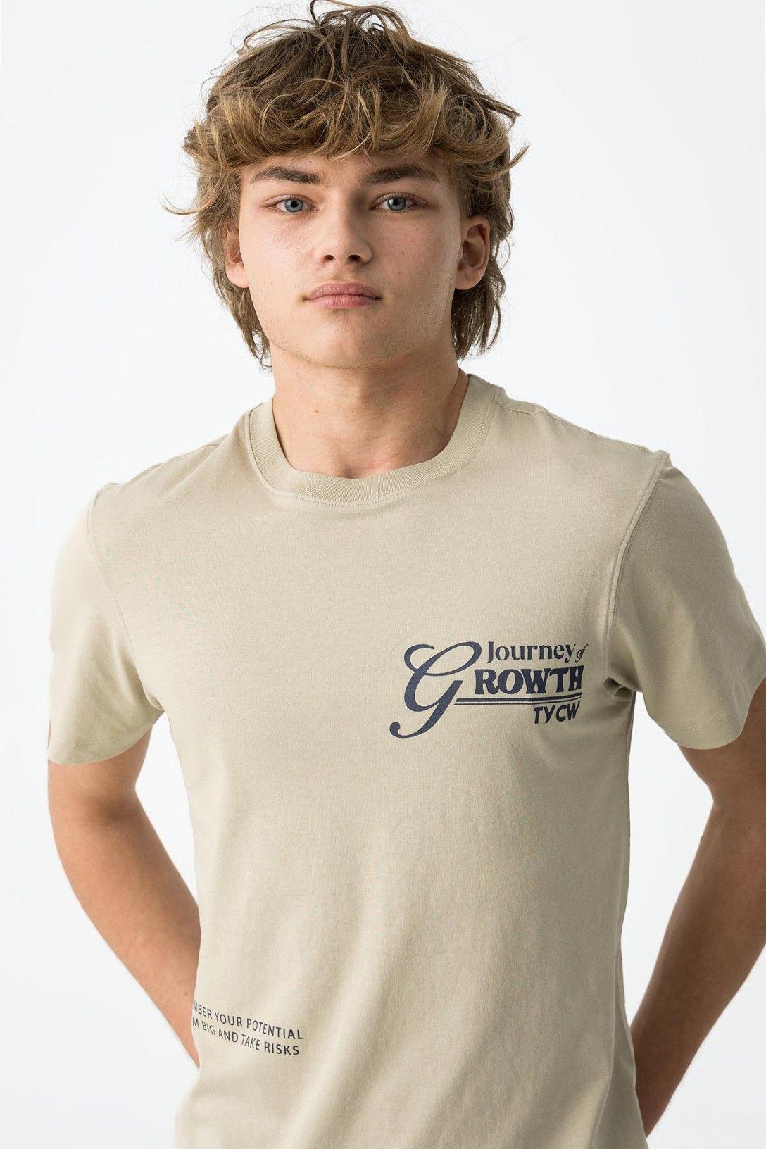 tiffosi cameron t-shirt uomo journey growt beige - foto 5