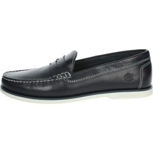 Mocassino loafer in pelle da uomo  blu