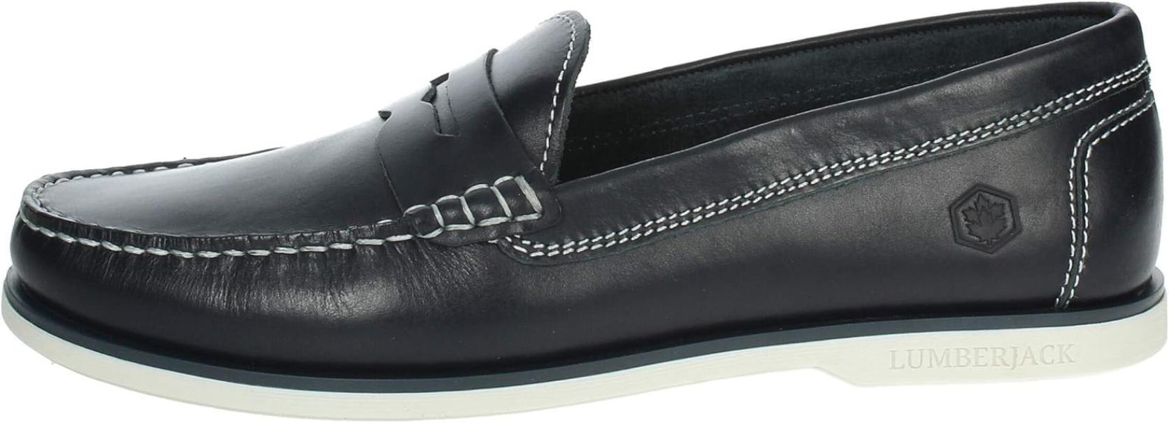 Mocassino in pelle da uomo Lumberjack blu